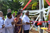 MLA J R Lobo inaugurates the High Mast Pole at Deva Matha Church, Shaktinagara